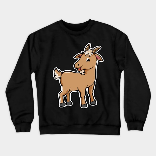 Goat Cartoon Crewneck Sweatshirt by MyBeautifulFiles